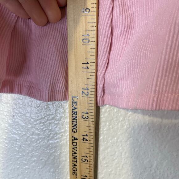 I Am GIA Pink Corduroy Pleated Mini Skirt Size Medium Y2K Preppy Academia - Picture 7 of 9